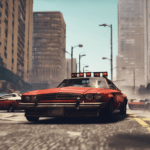 découvrez comment se déroule une course-poursuite effrénée dans la ville dans ce jeu vidéo gta.